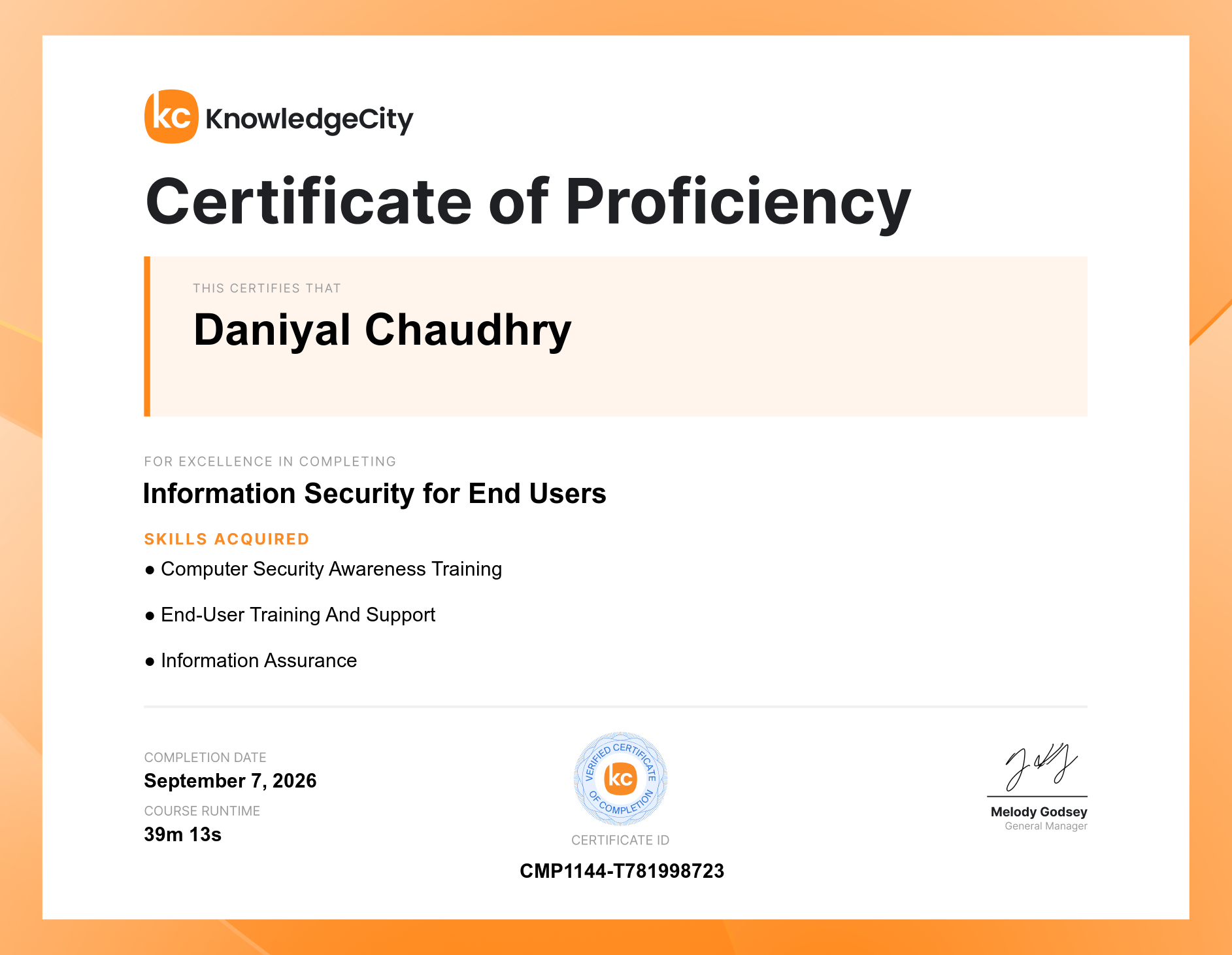 Information Security for End Users